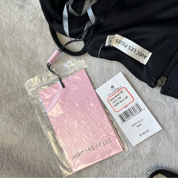 Avec Les Filles Black studded mini dress - Picture 3 of 5